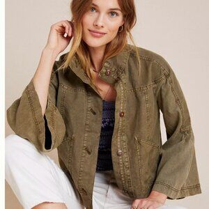 Anthropologie Miley Flounced Utility Jacket Size XS